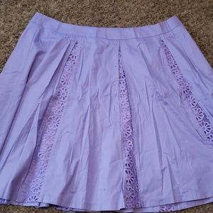 Purple lace printed skirt.